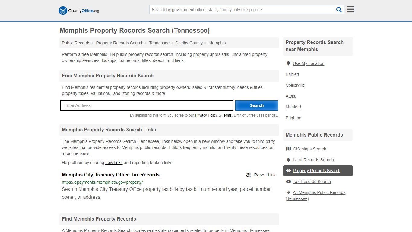 Property Records Search - Memphis, TN (Assessments, Deeds ...